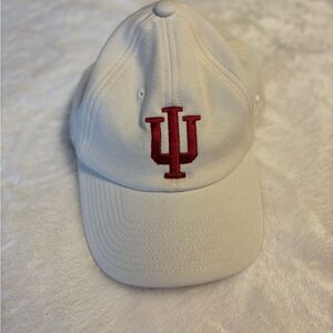 White Cap with Red IU Logo